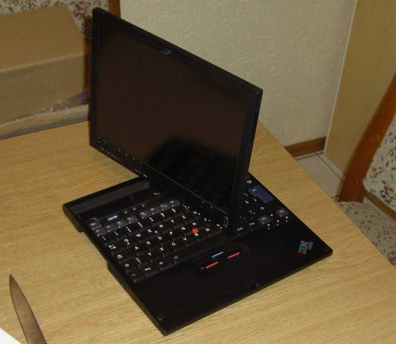 X41t, gedrehter Bildschirm