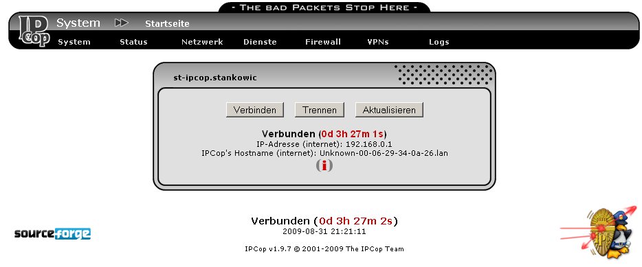 Neue IPCop GUI