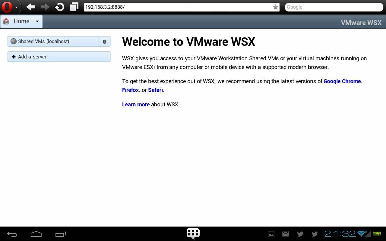 WSX auf Android unter Opera