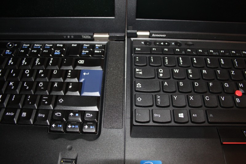 Tastatur-Vergleich zwischen T420s und X230