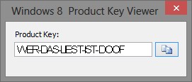 Windows 8 Product Key Viewer