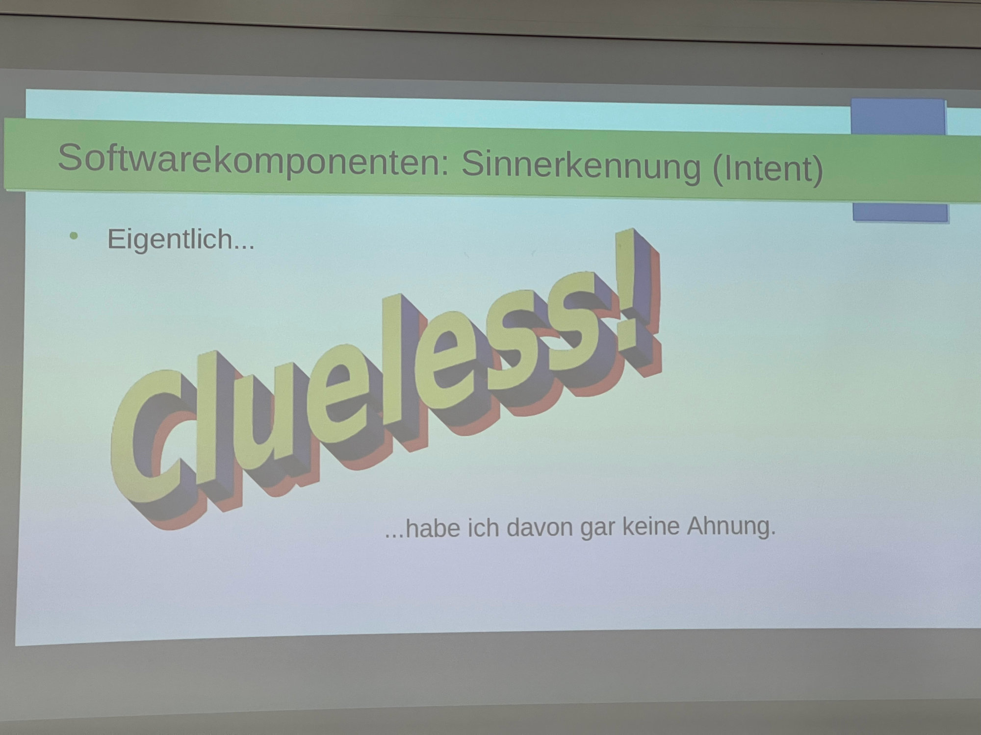 Erfrischend ehrliche Präsentation